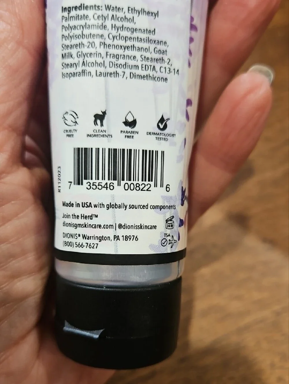 Dionis Lavender Vanilla Hand & Body Goat Milk Cream — 3.3 Oz